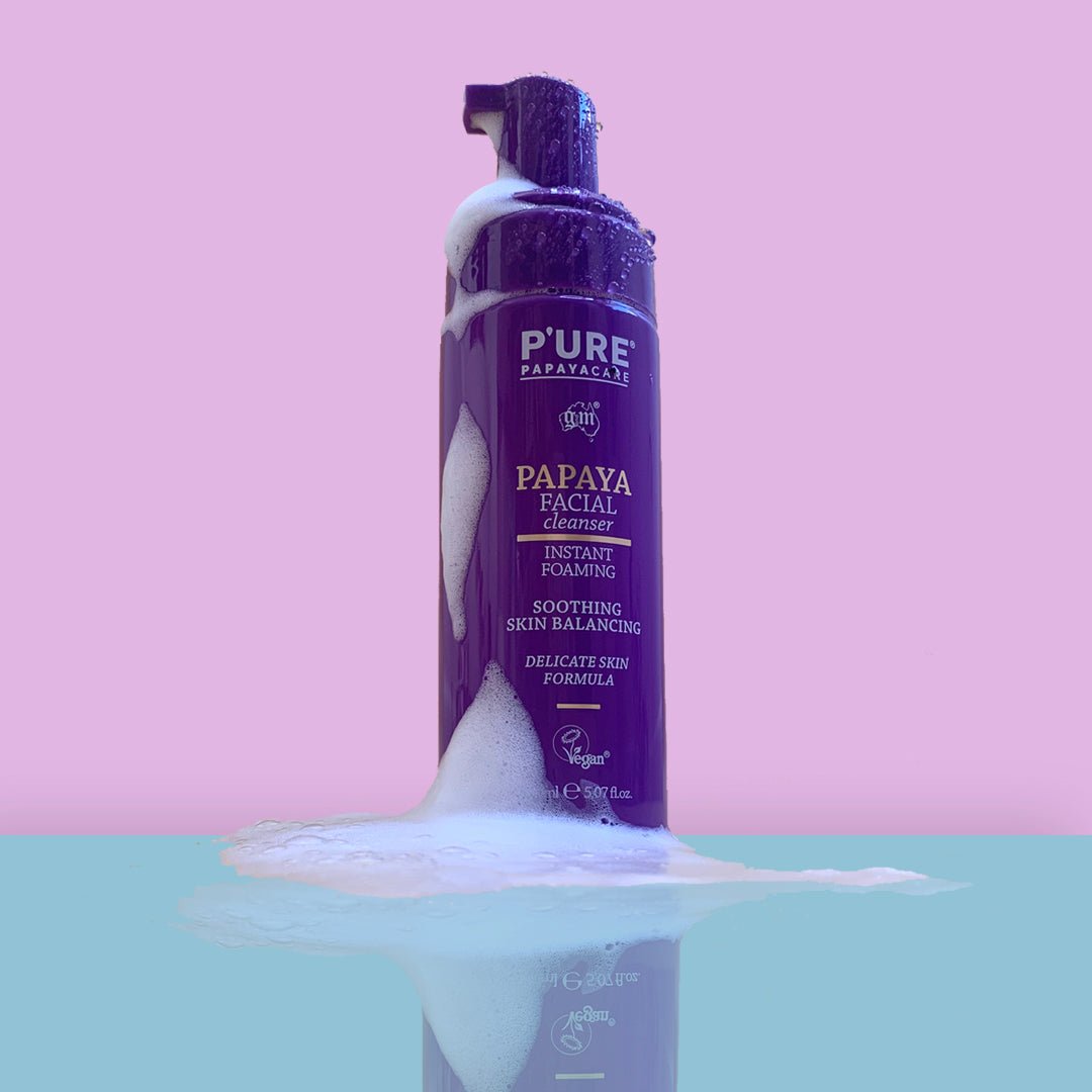 Face Cleanser for Sensitive Skin 150ml Natural Paw Paw Face Wash - P'URE Papayacare Natural & Organic skin care