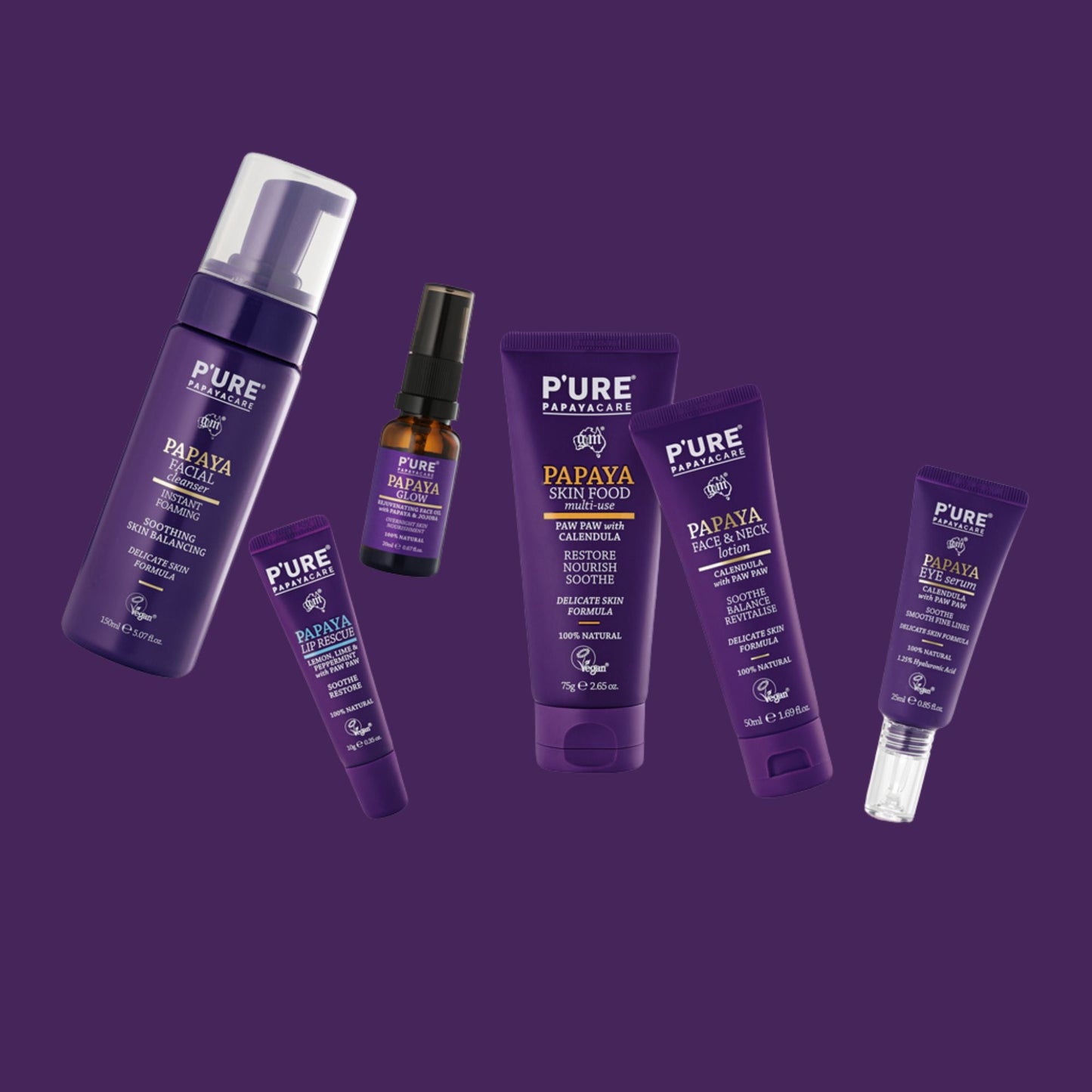 Natural Paw Paw Eye Serum 25ml Serum for Tired Eyes & Fine Lines - P'URE Papayacare Natural & Organic skin care