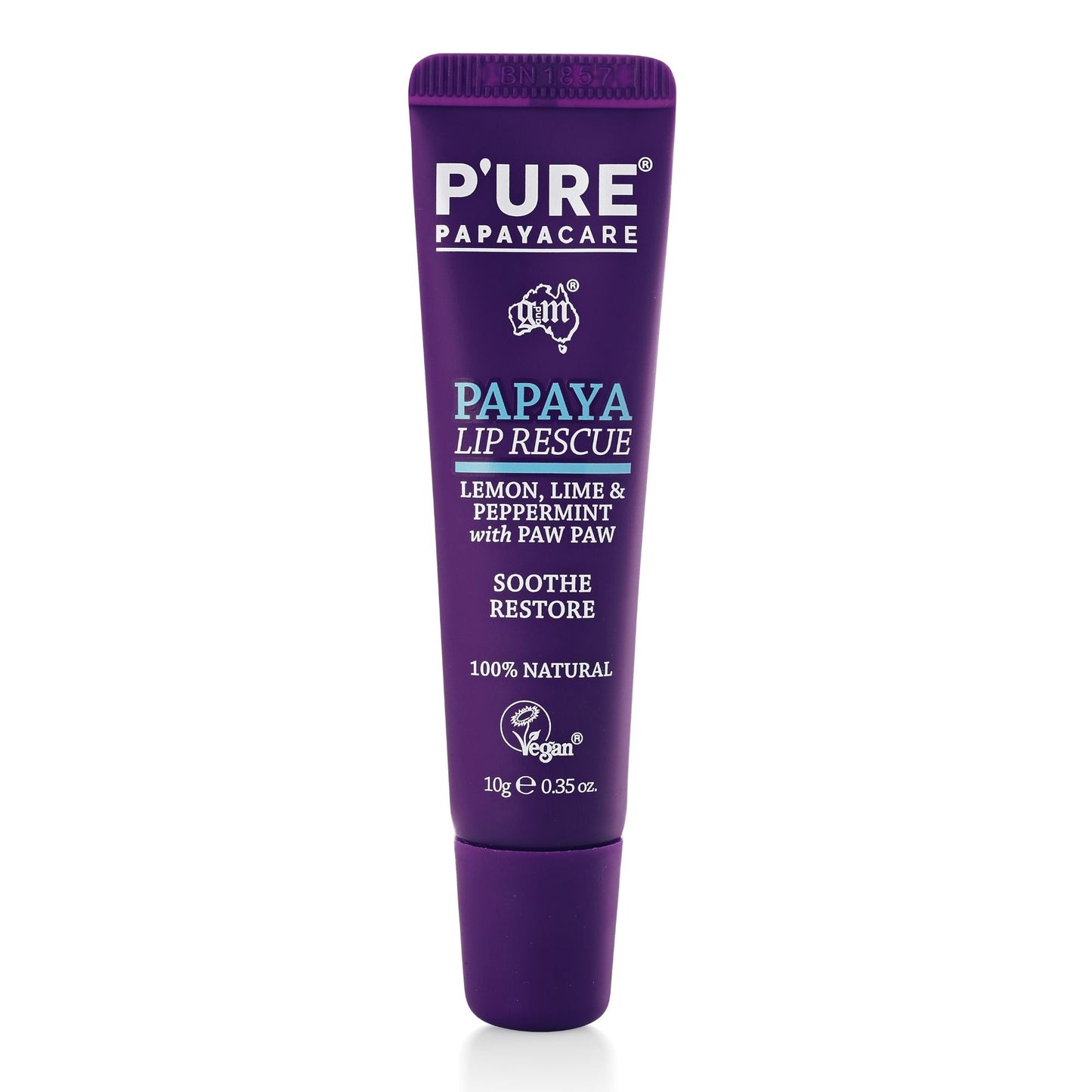 Paw Paw Lip Balm 10g Natural & Vegan Lip Balm for Dry Lips - P'URE Papayacare Natural & Organic skin care
