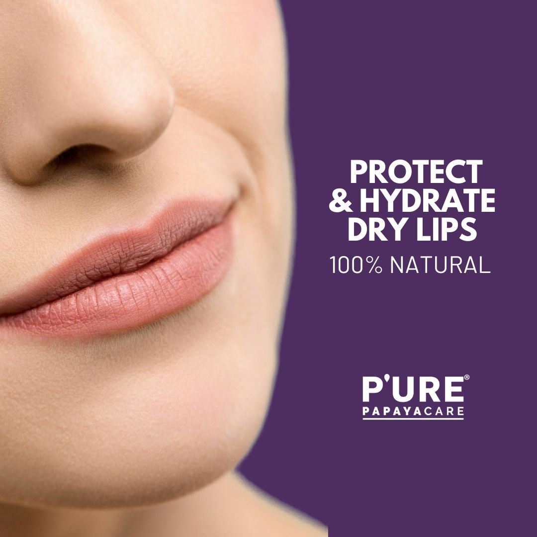 Paw Paw Lip Balm 10g Natural & Vegan Lip Balm for Dry Lips - P'URE Papayacare Natural & Organic skin care