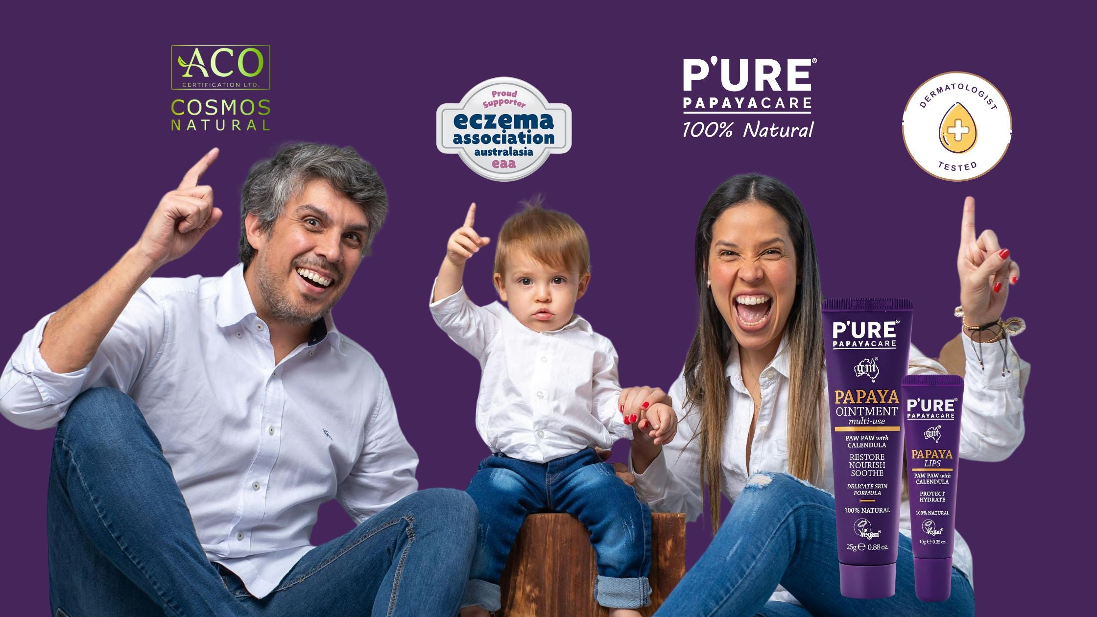 P’URE Papayacare natural eczema and dry skin care range UK