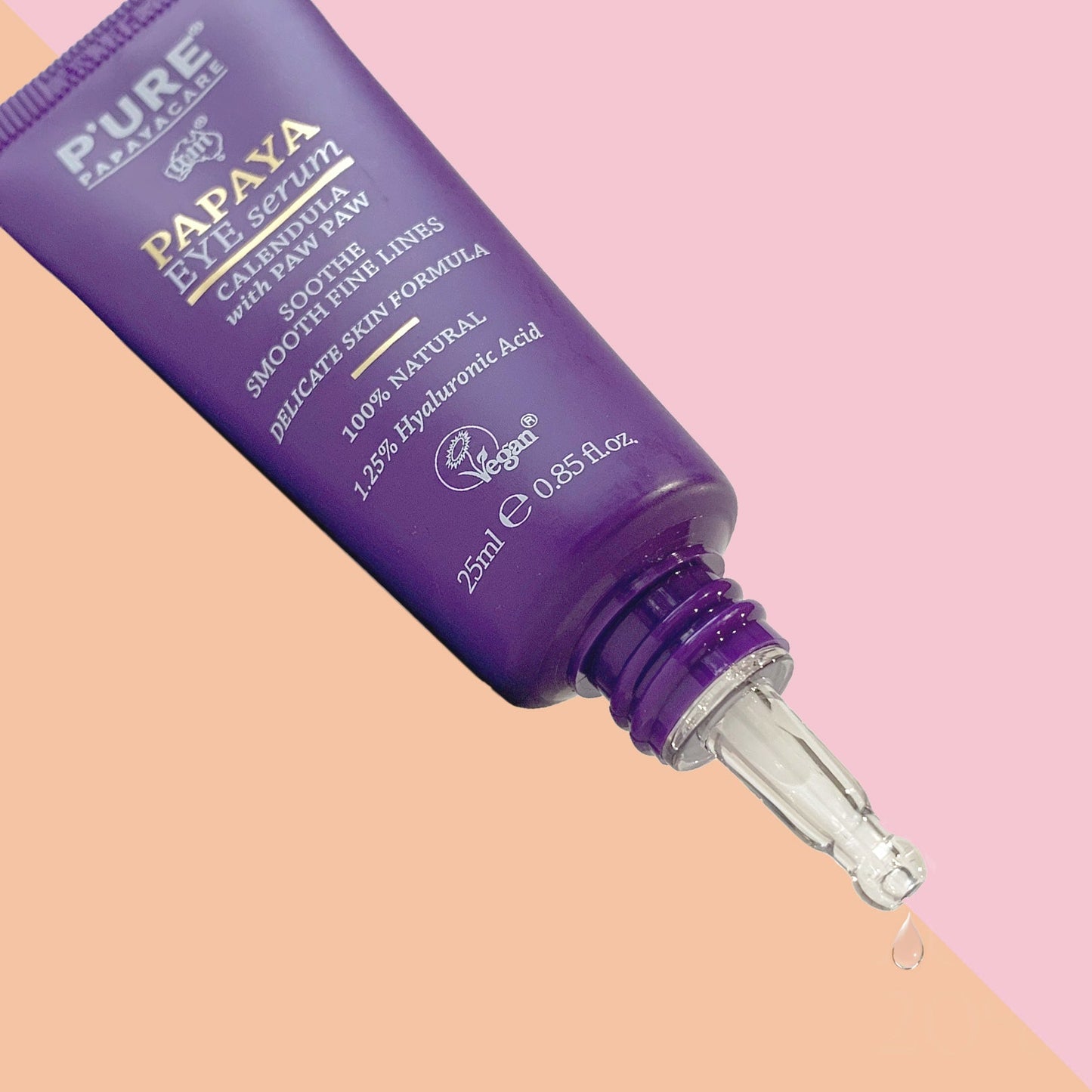 Natural Paw Paw Eye Serum 25ml Serum for Tired Eyes & Fine Lines - P'URE Papayacare Natural & Organic skin care
