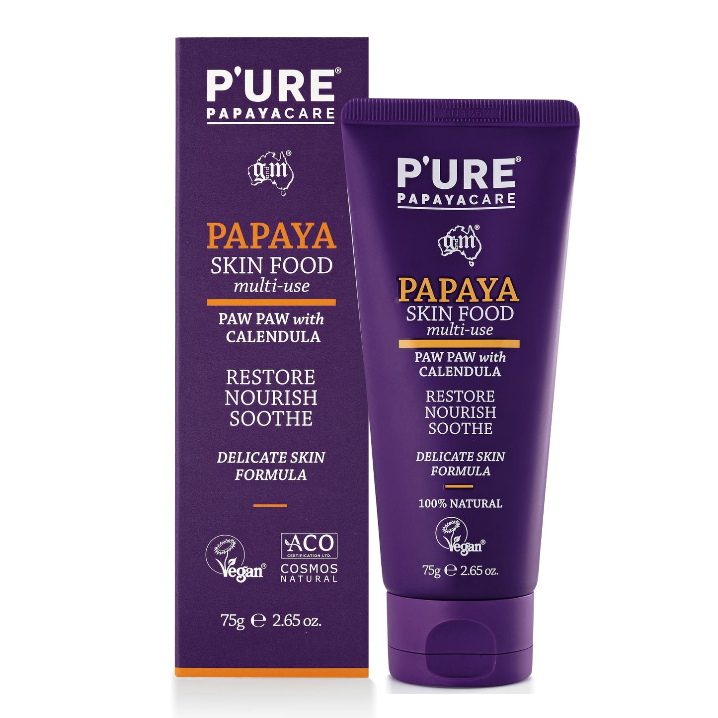Paw Paw Skin Food 75g Natural Dry Skin Lotion & Eczema Balm - P'URE Papayacare Natural & Organic skin care